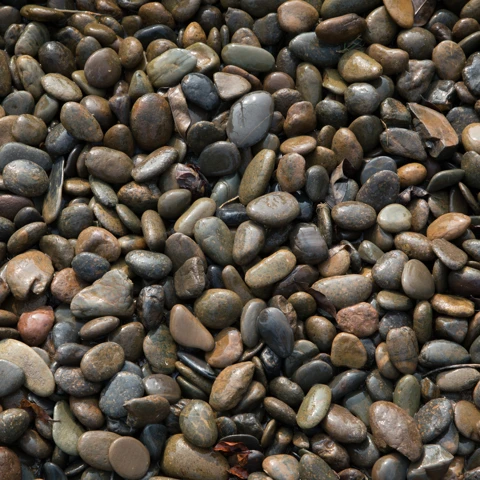 Bird's eye view of a bunch of pebbles